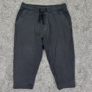 Lululemon Cross Cut Jogger Pants Men Large Black Drawstring Waistband Athleisure